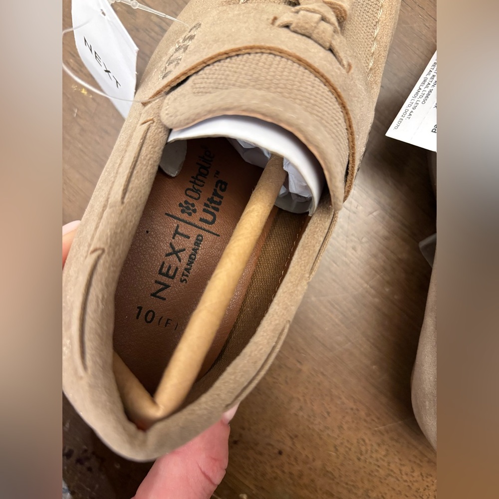 NEXT Ortholite Ultra kids Beige Tasseled Loafer Comfort Foam UK 10 US 11 - Picture 7 of 7